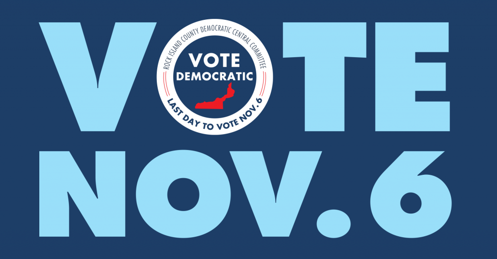 Vote now rock island democratic committee campaign sample
