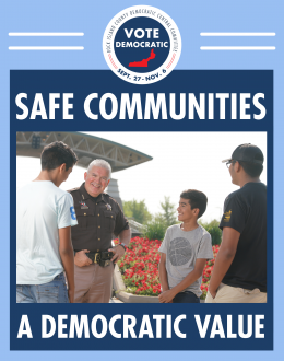 Safe communities democratic campaign sample by liberty bell